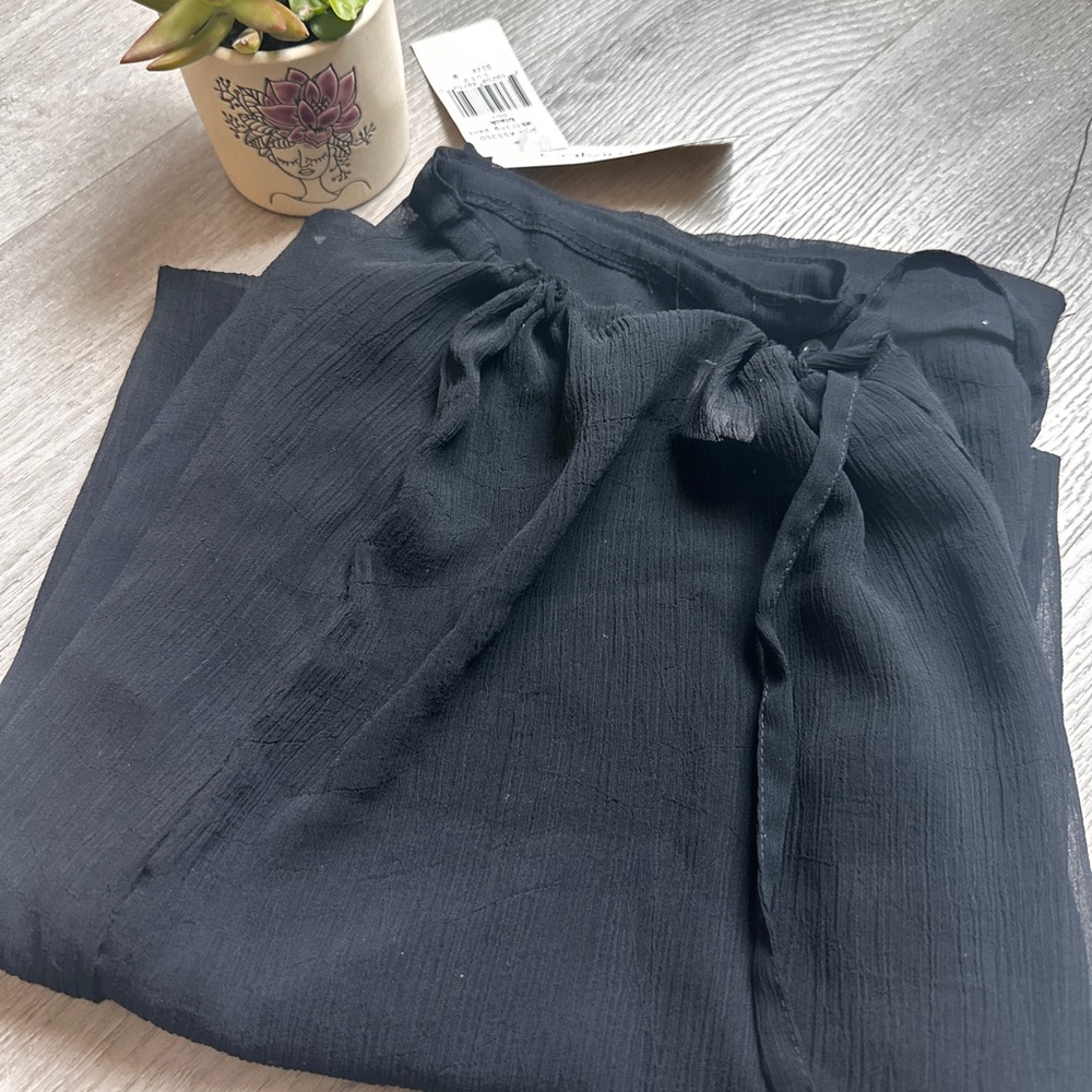 Calvin Klein Black Sheer Swim Cover-Up